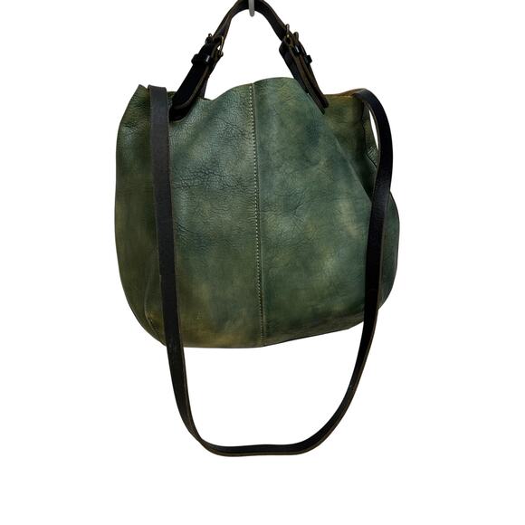Old Trend Island Mini Tote in Green Leather Crossbody Bag Purse Handbag - Picture 9 of 10
